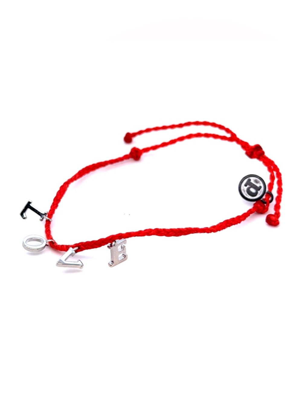 Pura Vida Red Braided 'Love' Charm‎ Bracelet